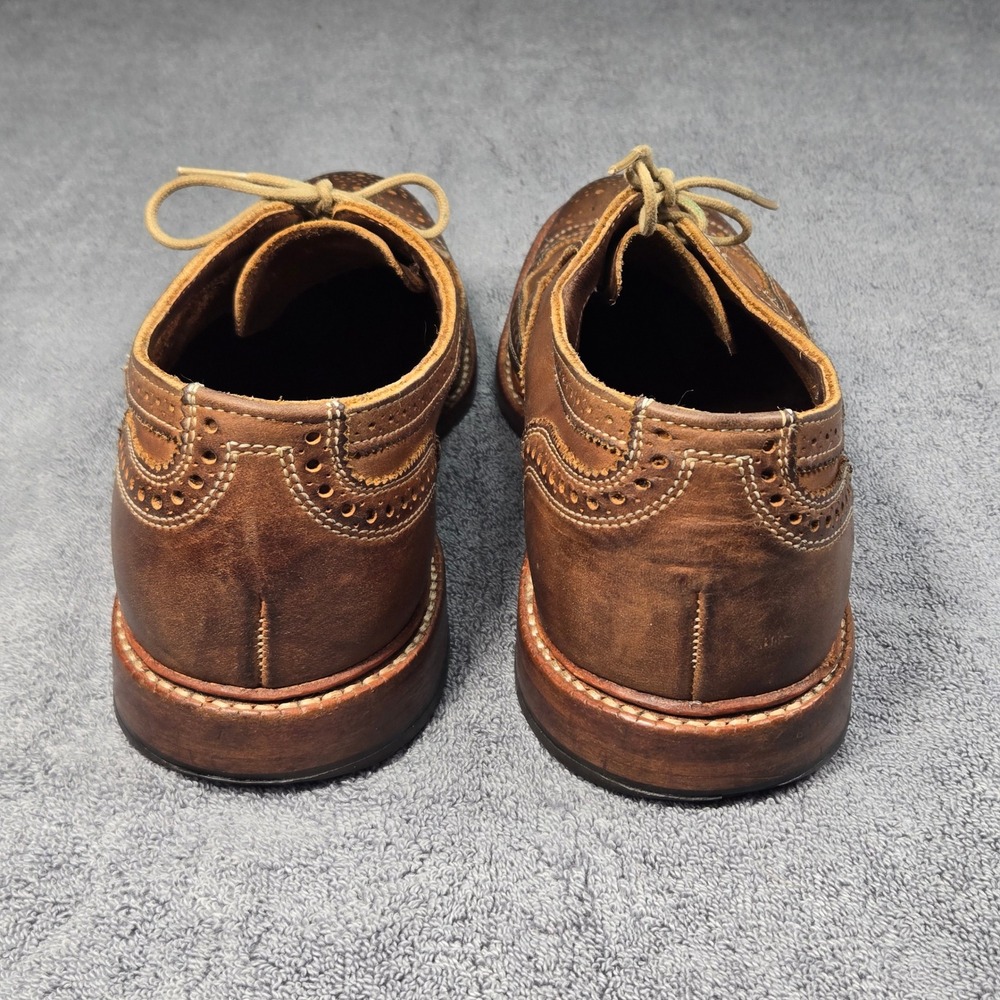 Allen Edmonds Neumok Wingtip Oxford Mens 11 D Brown Brogue Leather Made In USA - Picture 6 of 11